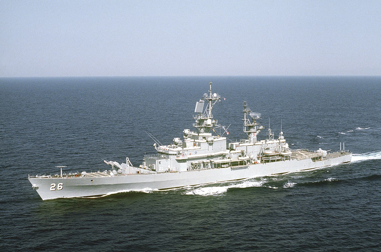 The night USS Belknap Guided Missile Cruiser and USS John F. Kennedy aircraft carrier collided in the Mediterranean Sea