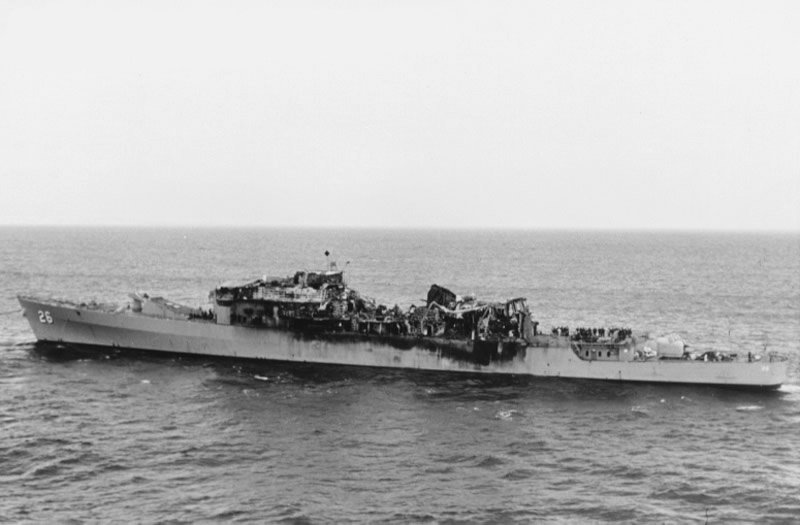 The night USS Belknap Guided Missile Cruiser and USS John F. Kennedy aircraft carrier collided in the Mediterranean Sea