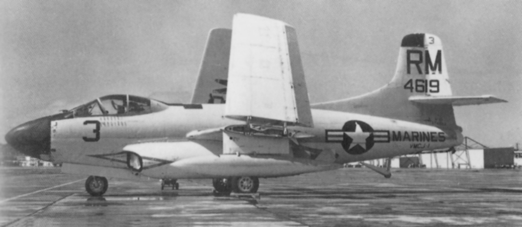 The EF-10B Skyknight that had a graffiti in Russian language saying ‘Join the U.S. Marine Corps’ painted on fuel tanks so that Soviet MiG pilots could read it during intelligence missions