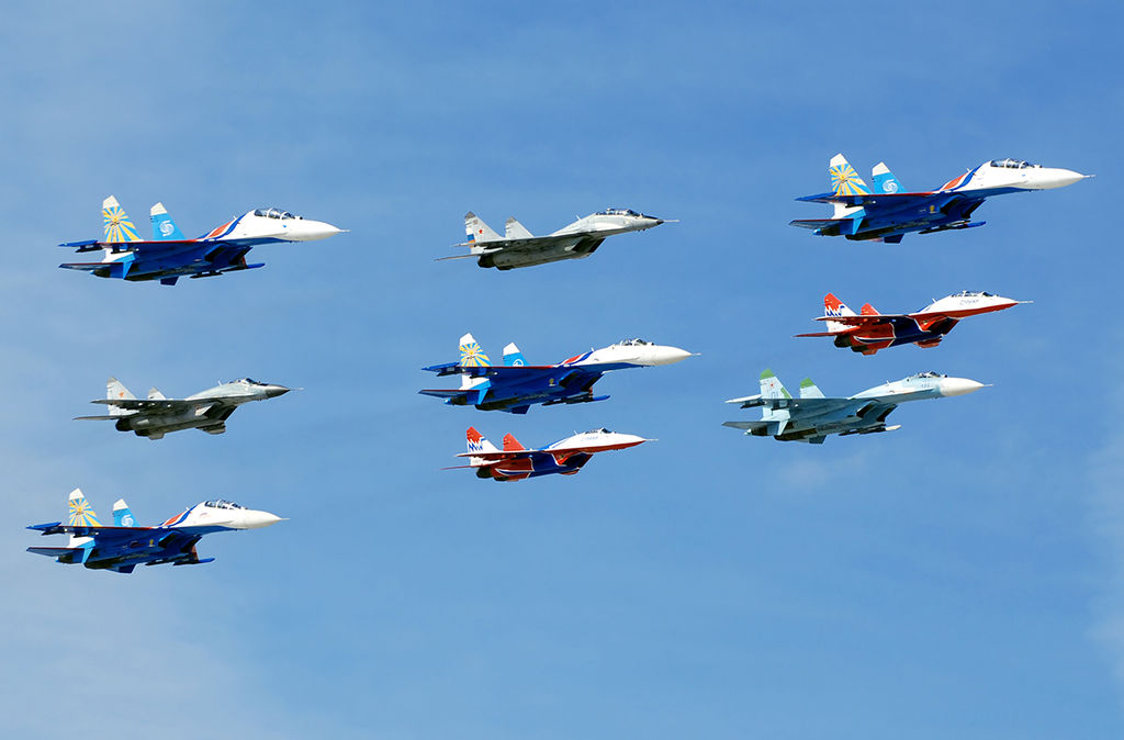 Su-27s and Mig-29s