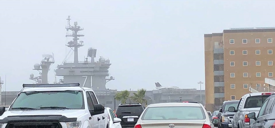 F-14 Tomcat aboard USS Theodore Roosevelt for Top Gun Sequel filming shifts on the deck