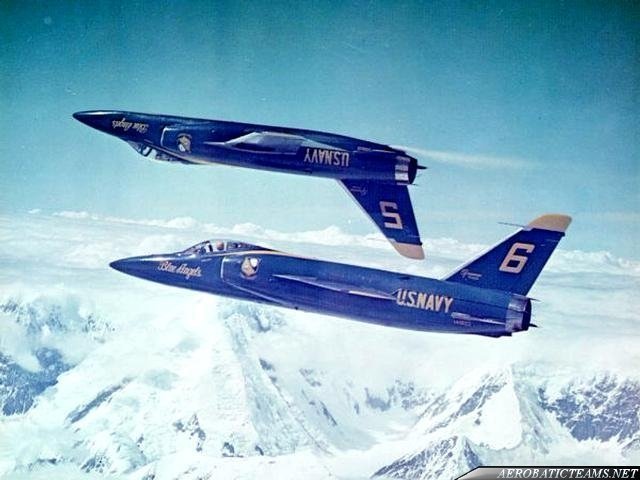 The Blue Angels F11F Back-to- Back Pass that thrilled SAC General Curtis Lemay