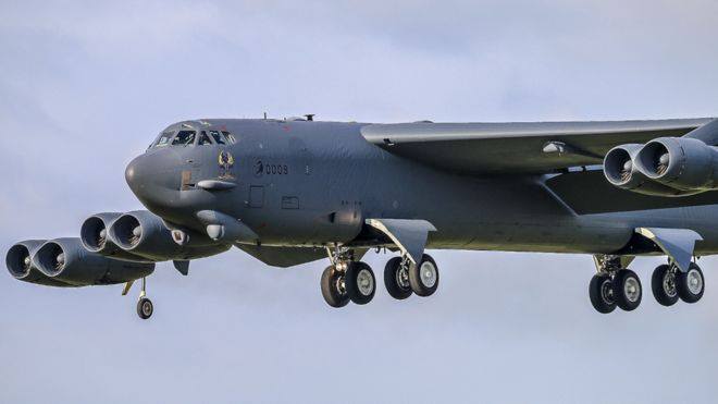 USAF B-52H bomber makes emergency landing at RAF Mildenhall after experiencing an in-flight emergency