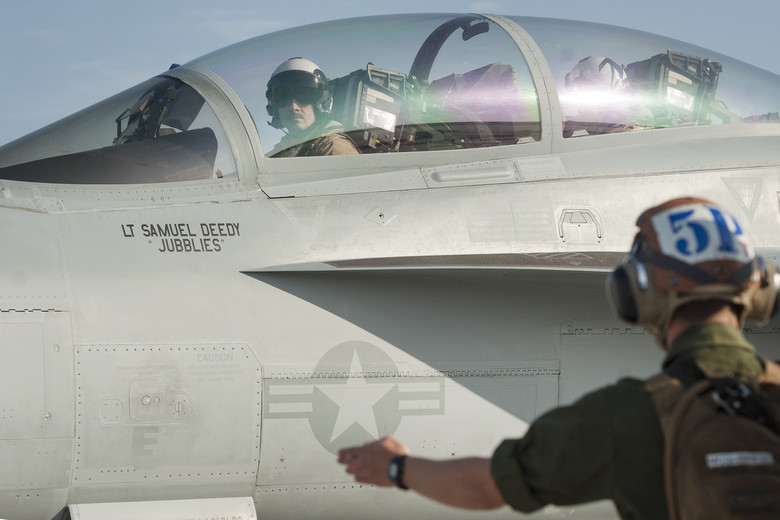 This Airman has been the First USAF Pilot to Fly U.S. Navy EA-18G Growler in Combat