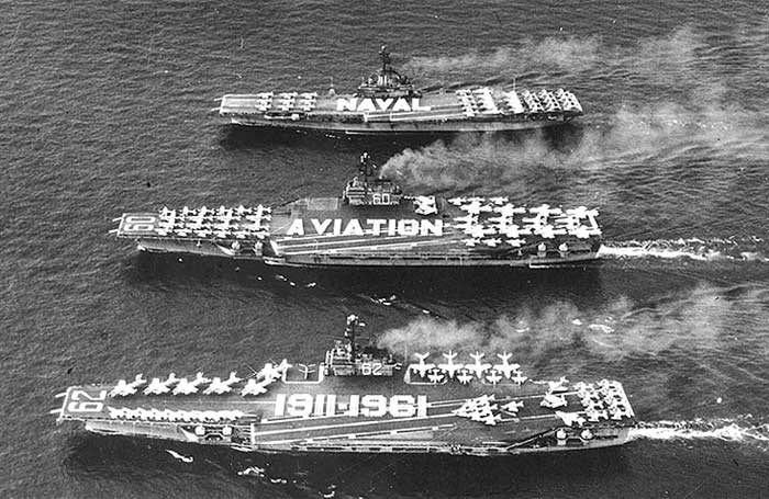 USS Independence, USS Saratoga, and USS Intrepid