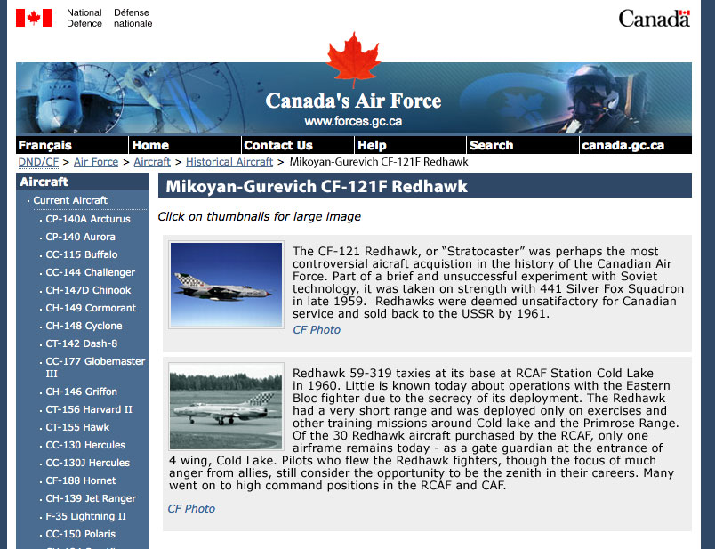 CF-121 Redhawk Program: The True Story Behind Canada’s Purchase of 30 Soviet Built MiG-21 Fishbed Fighters