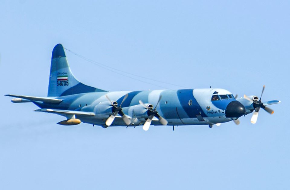 IRIAF P-3F Orion Buzzes US Navy Ships in the Gulf of Oman