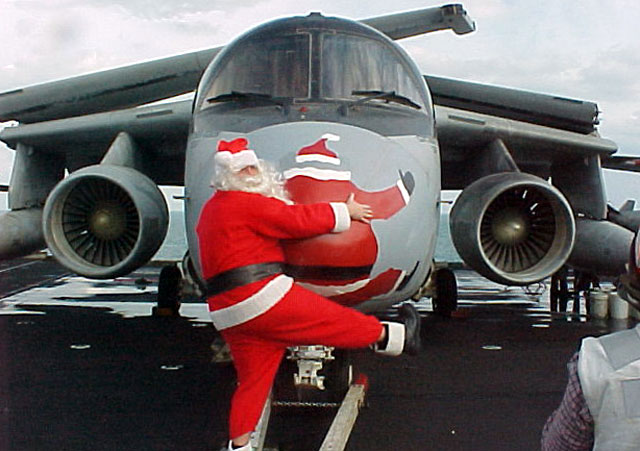 That Time Santa Claus Had a Close Encounter with a US Navy S-3 Viking