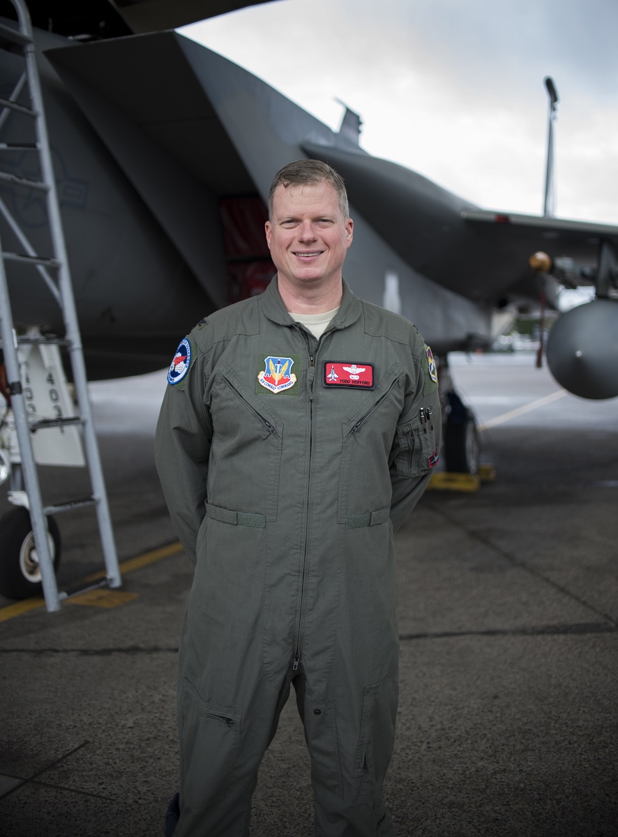 This F-15 Driver is the first fighter pilot in the world to return to flying a high-G fighter jet after disc-replacement surgery