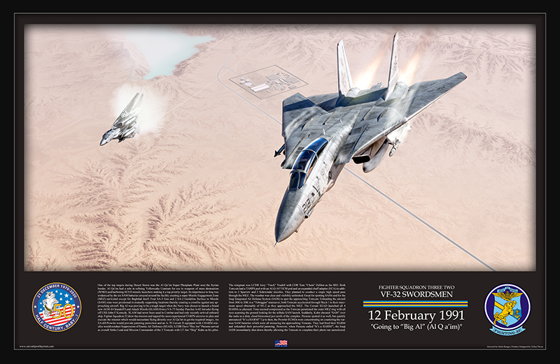 The thrilling story of an F-14 Tomcat TARPS mission flown over Iraqi weapons of mass destruction plant of Al Qa’im during Operation Desert Storm (Captured in a Beautiful Artwork)