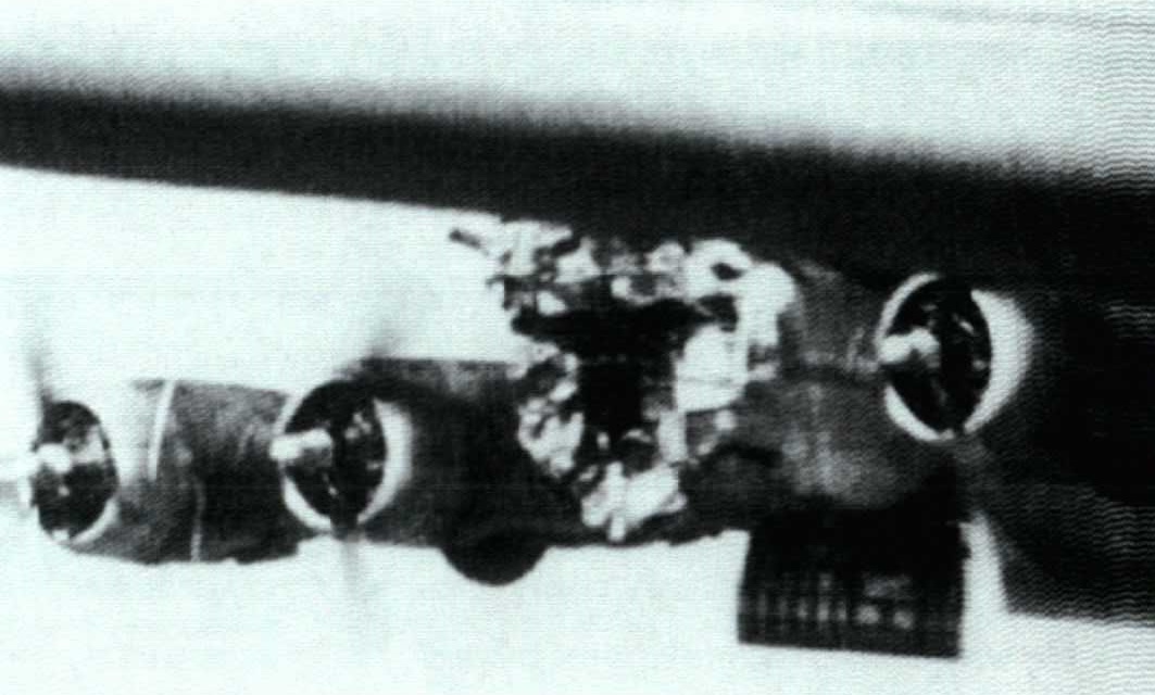 The headless B-17: this Flying Fortress was hit by an 88mm shell but remained in formation giving the chance to those who survived to bail out safely