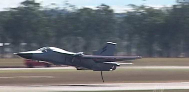 RAAF F 111 Belly Landing