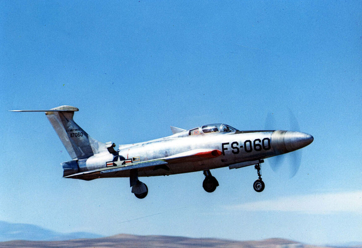 Republic XF 84H in flight