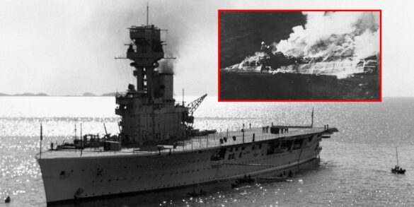 HMS-Hermes-Sinking