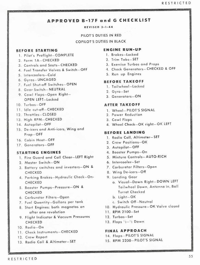 B-17-Checklist