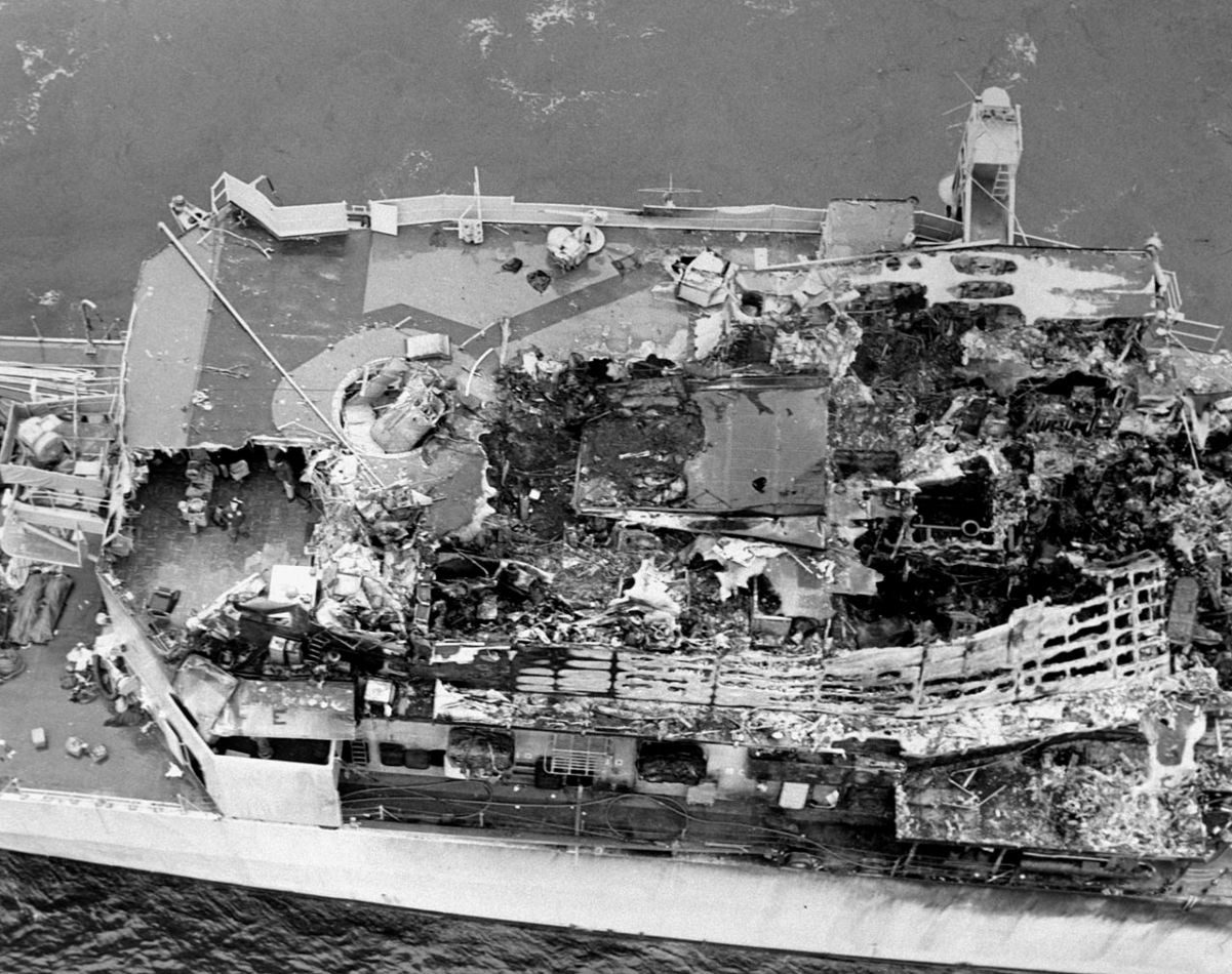 After USS John F. Kennedy aircraft carrier collided with USS Belknap Guided Missile Cruiser in the Mediterranean Sea, the JFK was nicknamed “The Can Opener”