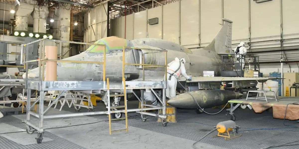 Douglas A-4M Skyhawk restored to its former glory by Fleet Readiness Center East at MCAS Cherry Point