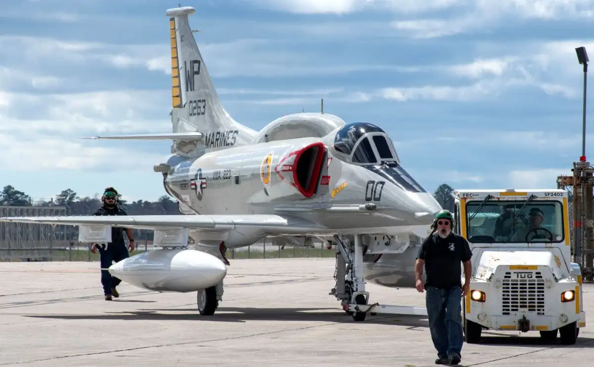 Douglas A-4M Skyhawk restored to its former glory by Fleet Readiness Center East at MCAS Cherry Point