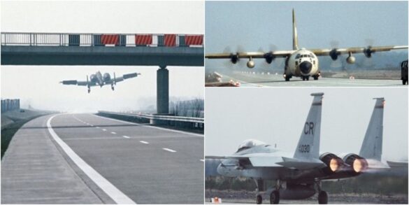 NATO-aircraft-German-autobahn