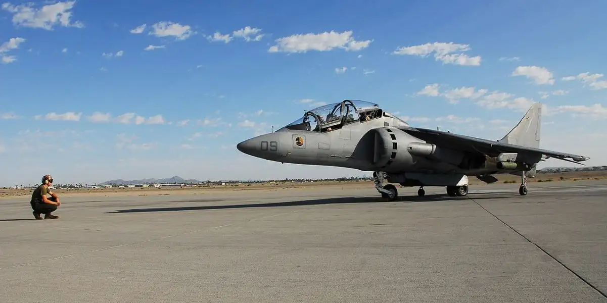 USMC TAV-8B pilot recalls bringing his jet to airshow in his grandparents’ town. His grandma was pulled out of the way by ground crew because she was standing right where they were parking him.