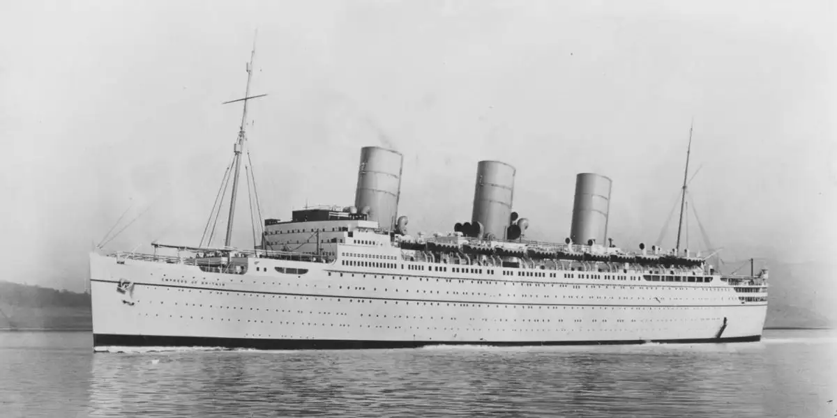 When Empress of Britain was crippled by an Fw 200 and sunk by U-32 becoming the largest British ship lost during WWII