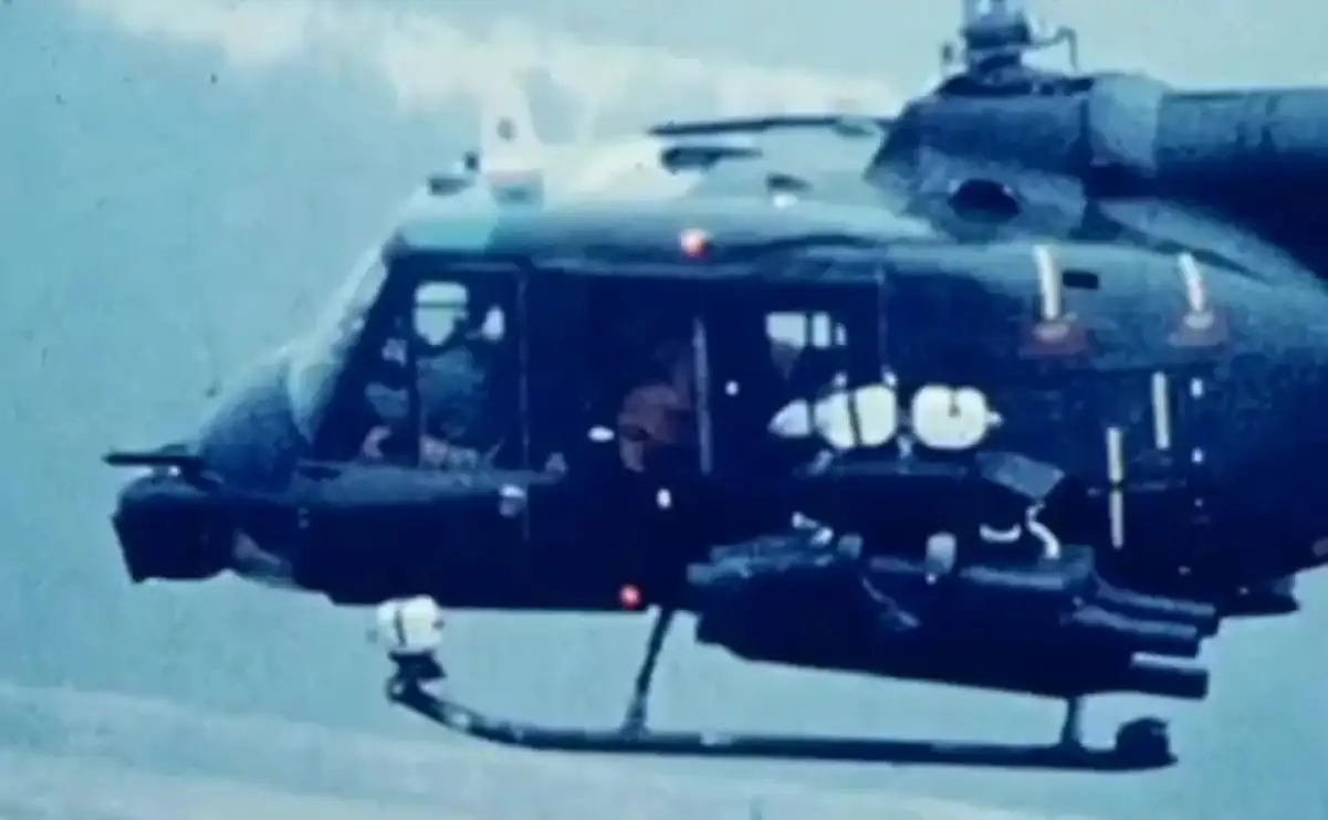 The anti-tank UH-1: the Huey armed with BGM-71 TOW guided missiles